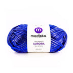 16 - Azul Aurora – Tela metalizada tipo trapillo
