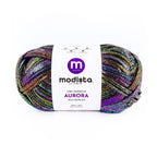 20 - Multicolor Negro Aurora – Tela metalizada tipo trapillo