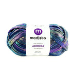 21 - Multicolor Azul Aurora – Tela metalizada tipo trapillo