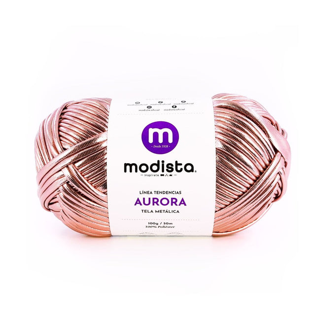 5 - Rosa Aurora – Tela metalizada tipo trapillo