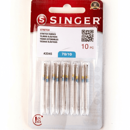 Aguja Singer Punta Bola 70/10 para Telas Elásticas y Jersey