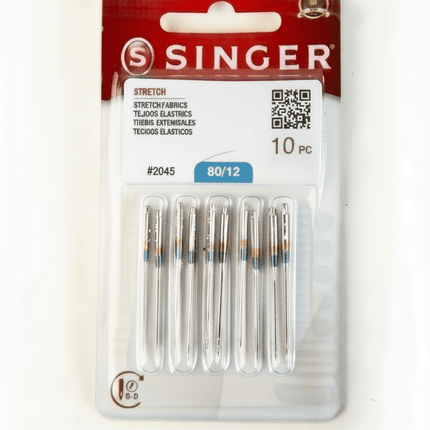 Aguja Singer Punta Bola 80/12 para Telas Elásticas