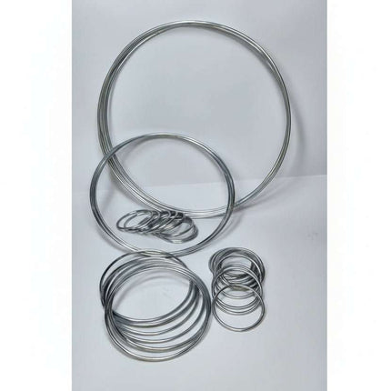 Argollas metálicas 35cm para manualidades en Chile, ideales para macramé, atrapasueños y decoración con alambre de calidad. Set de diferentes tamaños.