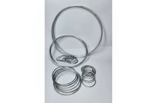 Argollas metálicas 35cm para manualidades en Chile, ideales para macramé, atrapasueños y decoración con alambre de calidad. Set de diferentes tamaños.