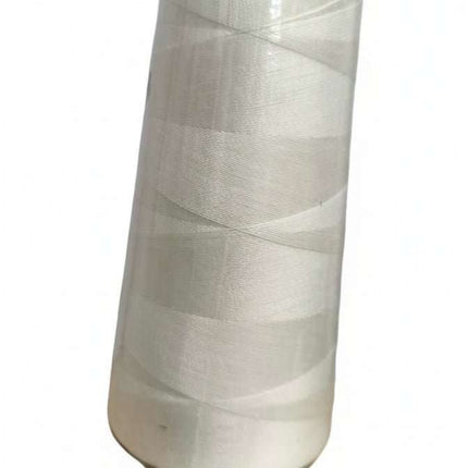 Hilo de coser 2000 yardas Lama crudo 40/2 #250 en cono grande con base verde, ideal para proyectos de costura extensos y resistentes.