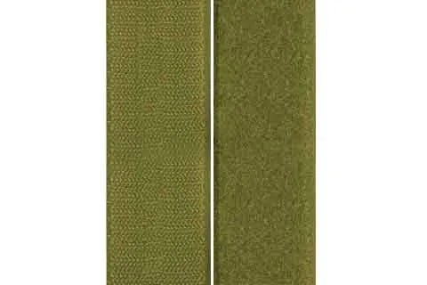 Velcro verde 10cm de alta resistencia con gancho y felpa, ideal para tapicería y manualidades. Cierre autoadhesivo en rollo de 25 metros.