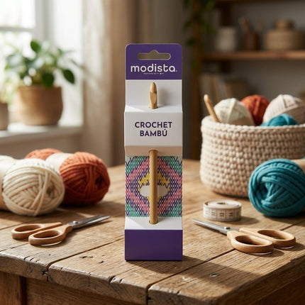 Aguja Crochet Bambú 9mm para proyectos profesionales en Chile - Tiendas Lupe