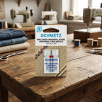 Aguja Doble Schmetz 90 para Ojales Perfectos