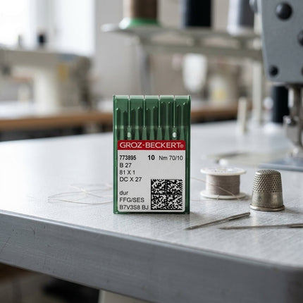 Aguja Industrial B27 para Costura en Telas Medianas