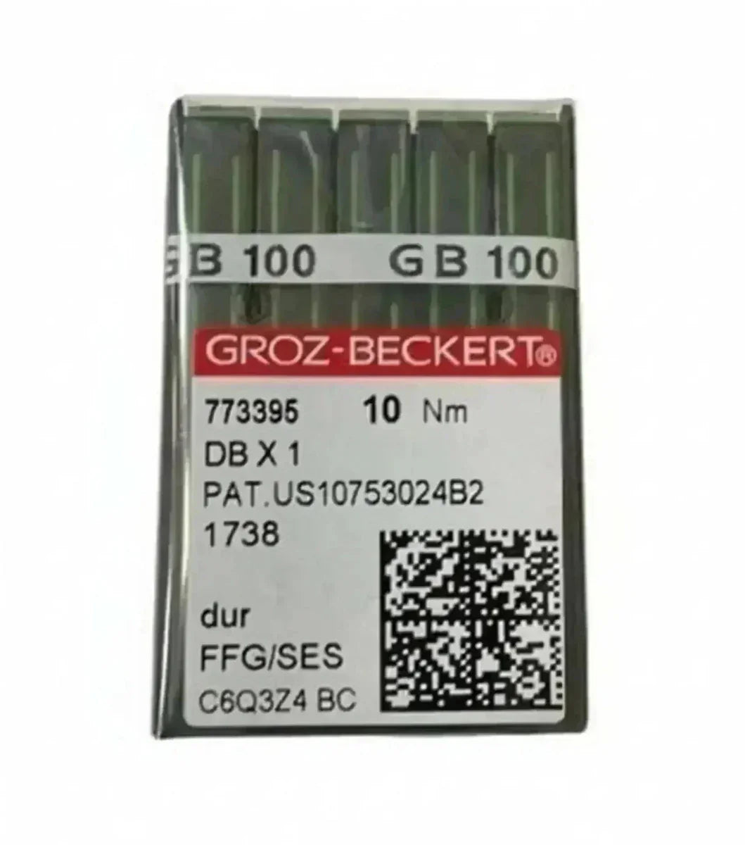 Aguja Recta Industrial DBX1 Talón Delgado N° 140 Groz-Beckert para máquina de coser industrial — Tiendas Lupe Chile