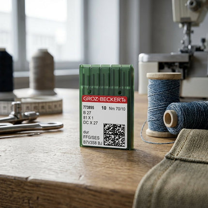 Aguja Industrial Overlock B27 para Telas Pesadas