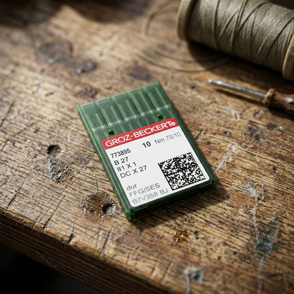 Aguja Industrial Overlock B27 para Telas Pesadas