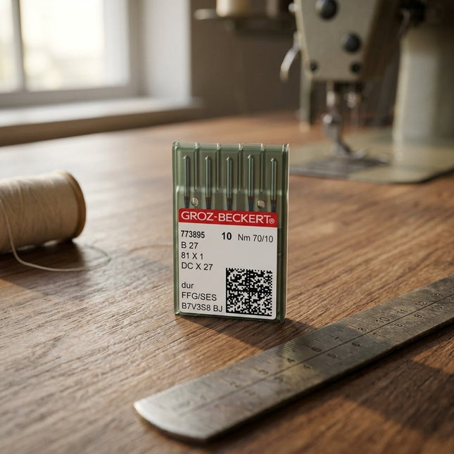 Aguja Overlock Industrial B27 70/10 para Tela Ligera y Media