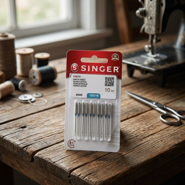 Agujas Singer para telas gruesas y elásticas 100/16