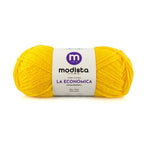 Amarillo Intenso Lana La Economica Modista 100g - Económica para Tejido Palillo y Crochet