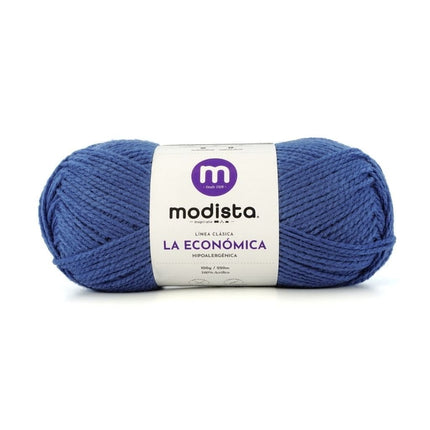 Azul Aciano Lana La Economica Modista 100g - Económica para Tejido Palillo y Crochet