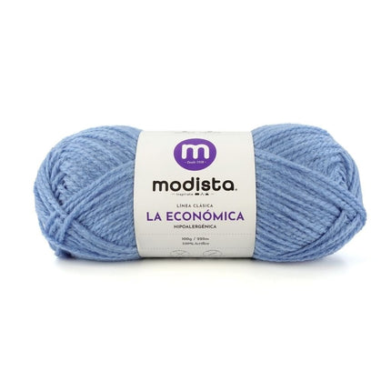 Azul Claro Lana La Economica Modista 100g - Económica para Tejido Palillo y Crochet