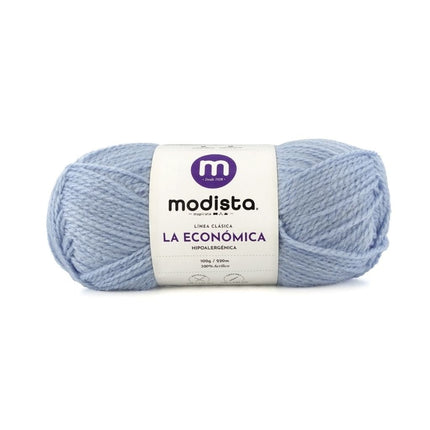 Azul Denim Lana La Economica Modista 100g - Económica para Tejido Palillo y Crochet