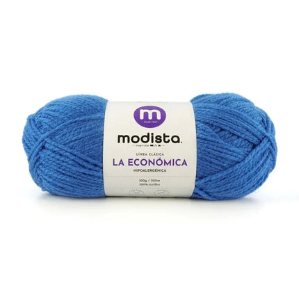 Azul Lana La Economica Modista 100g - Económica para Tejido Palillo y Crochet