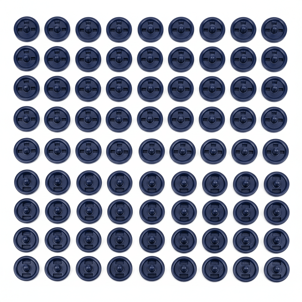 Azul Marino / 12.2mm / 50 Broches a Presión Snap Plásticos - Set de Cierres para Costura
