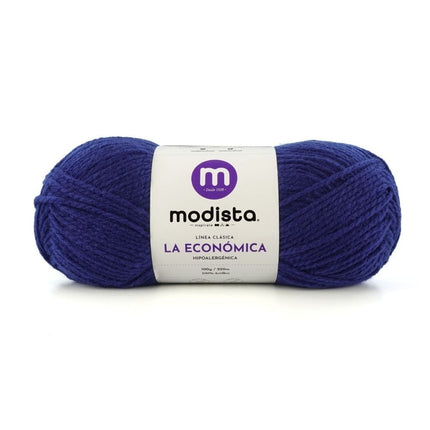 Azul Oscuro Lana La Economica Modista 100g - Económica para Tejido Palillo y Crochet