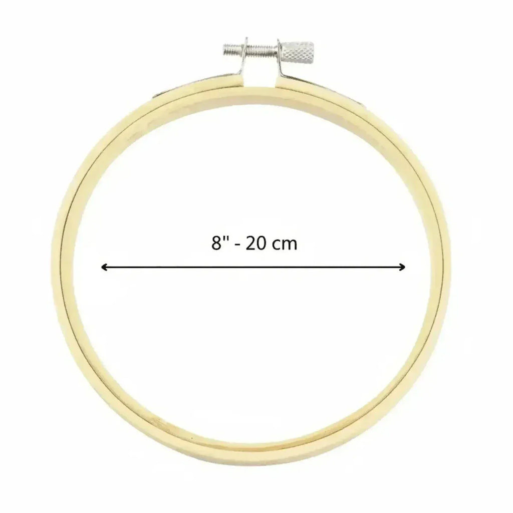Bastidor Bambú 20cm para Bordado Profesional y Artístico