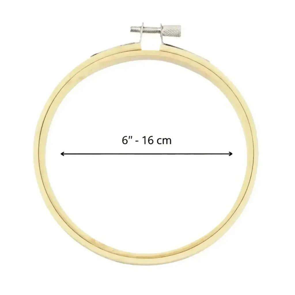 Bastidor de Bambú para Bordado 16cm - Tiendas Lupe