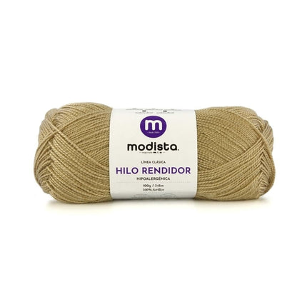 Beige Dorado Hilo Rendidor Modista 100g - Económico para Tejido y Manualidades
