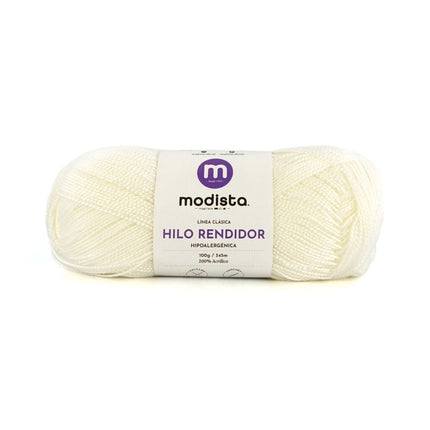 Blanco Hilo Rendidor Modista 100g - Económico para Tejido y Manualidades