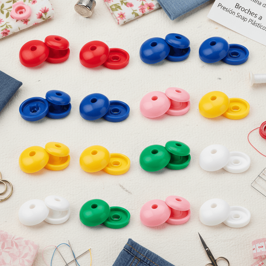 Broches a Presión Snap Plásticos - Set de Cierres para Costura
