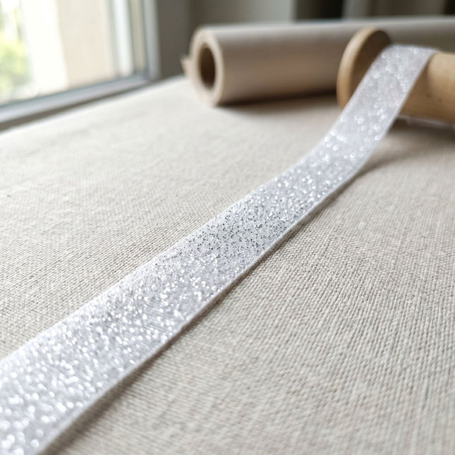 Cinta Glitter Blanca Ancha Brillante — Tiendas Lupe en Chile - Tiendas Lupe