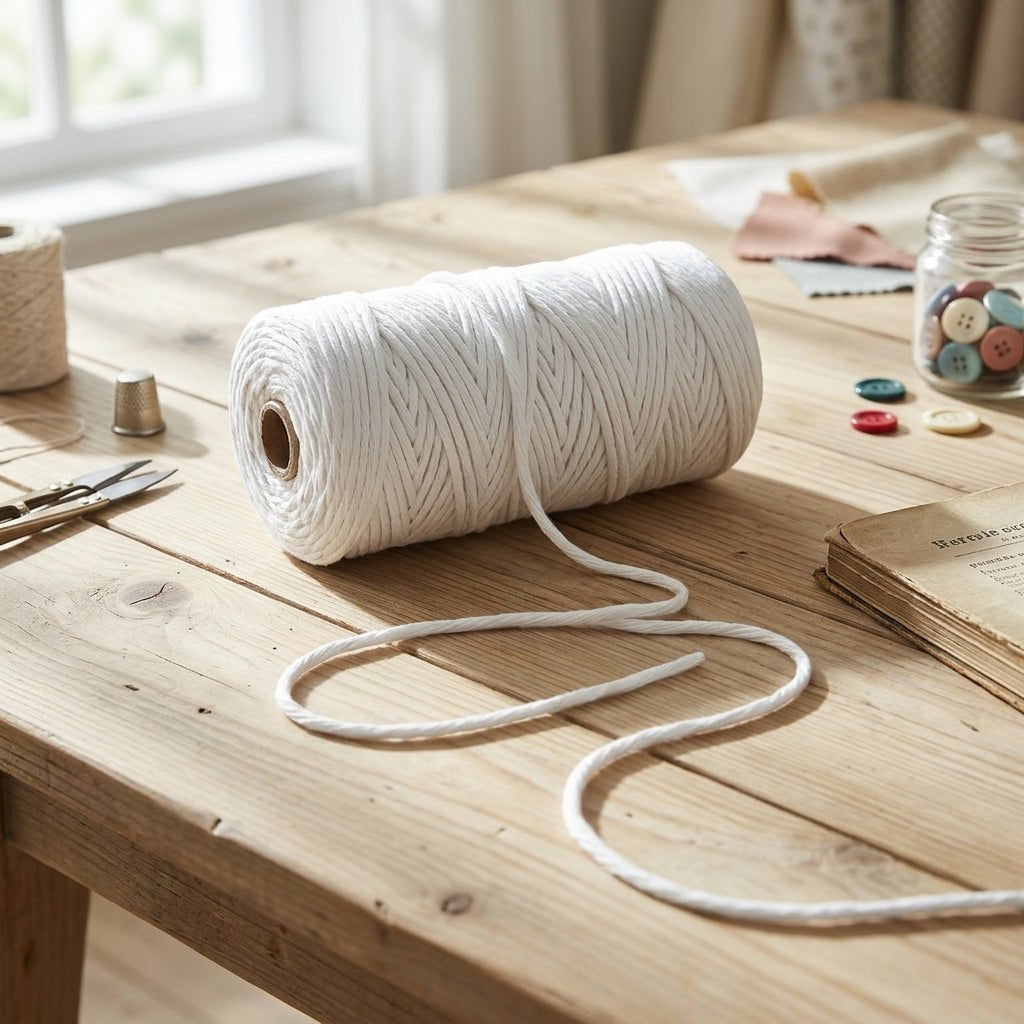Cordón de Costura Blanco 100m para Manualidades y Proyectos