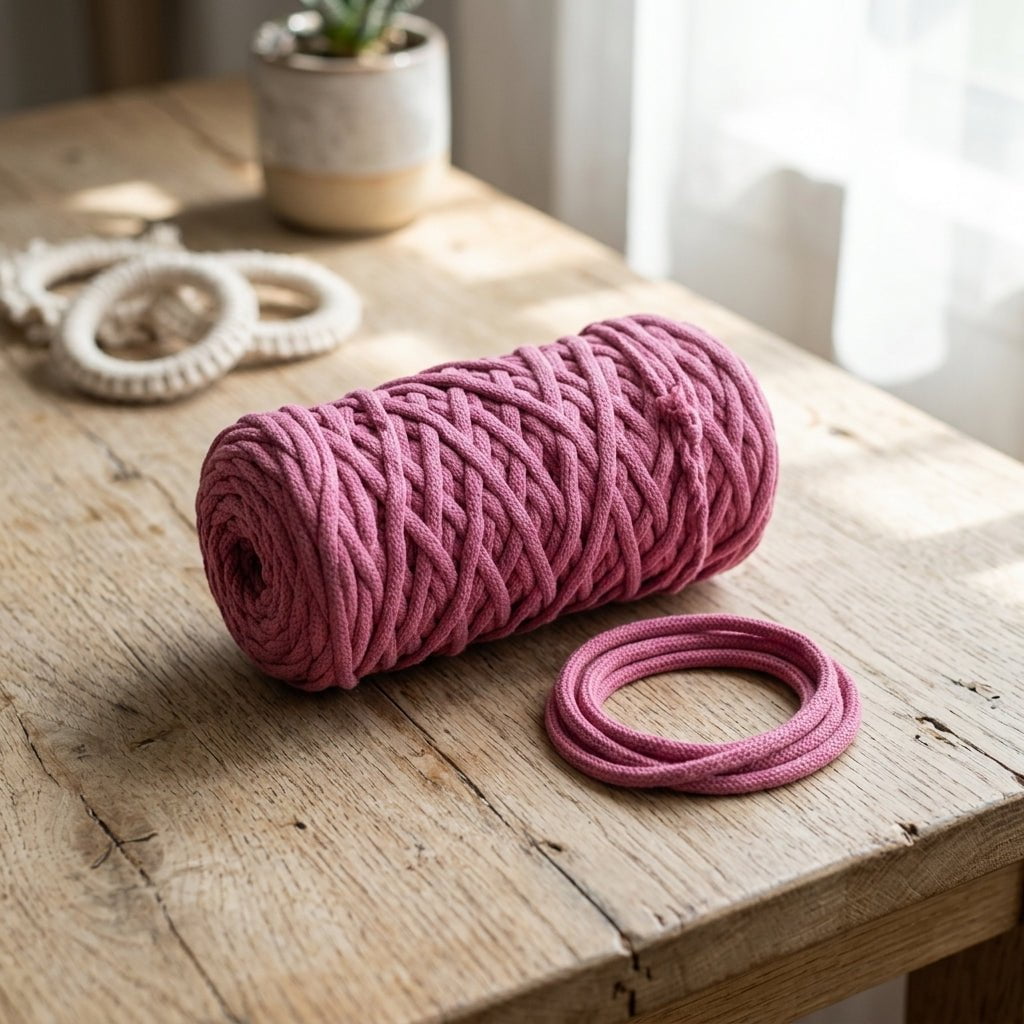 Cordón Tripolino Palo de Rosa 100 m para macramé y manualidades — Tiendas Lupe Chile