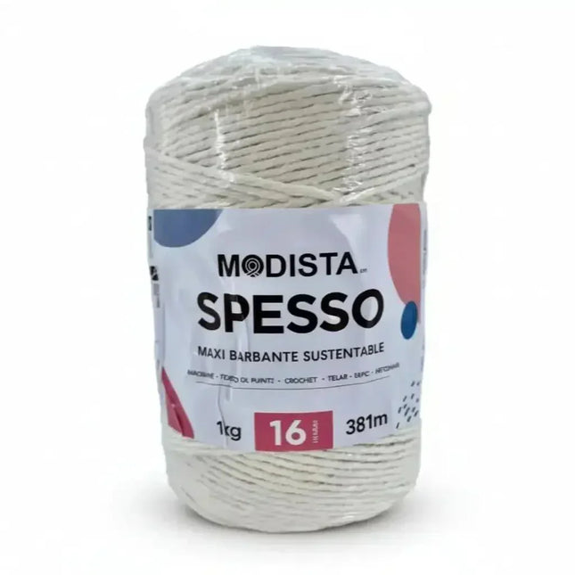 Cordón SPESSO Macramé 16 Hebras 1kg Modista - Algodón y Fibras Recicladas Premium