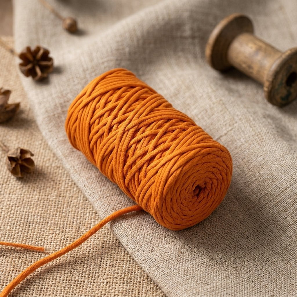 Cordón Tripolino Naranja para Manualidades 100m