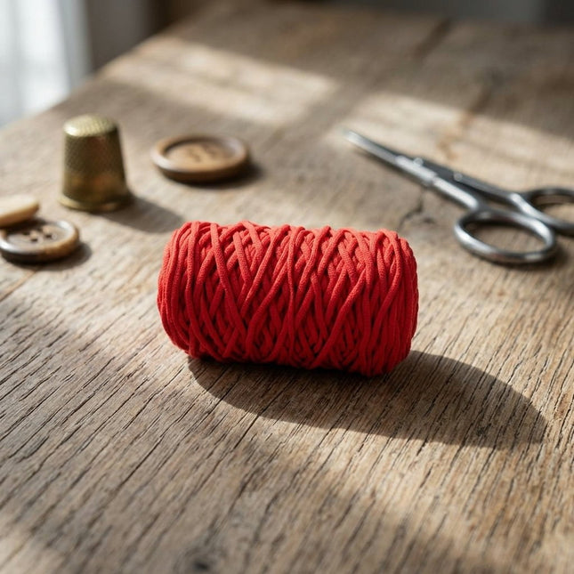 Cordón Tripolino Rojo 100m para Manualidades