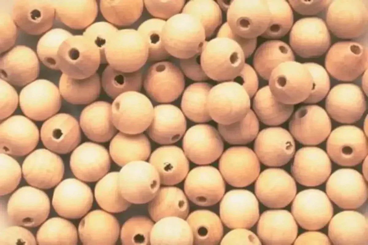 Cuencas de Madera 30 mm 500 g naturales para bisutería — Tiendas Lupe Chile Imagen principal del producto