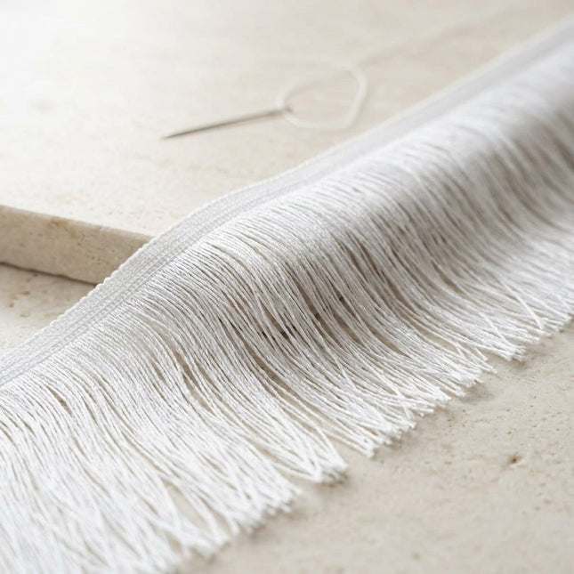 Fleco Decorativo 7 cm × 30 m Blanco decorativa — Tiendas Lupe Chile