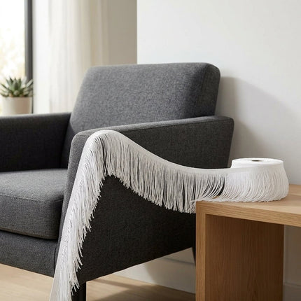 Fleco Blanco 7cm x 30 Metros - Fleco Decorativo Premium