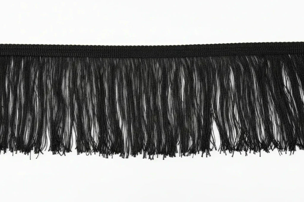 Fleco Negro 7cm x 30 Metros - Fleco Decorativo Premium