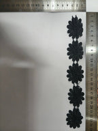 Flor Negra Grande – Aplicación Decorativa para Costura y Pasamanería en Chile - Tiendas Lupe