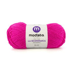 Fucsia Lana La Economica Modista 100g - Económica para Tejido Palillo y Crochet