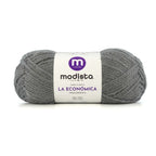 Gris Acero Lana La Economica Modista 100g - Económica para Tejido Palillo y Crochet