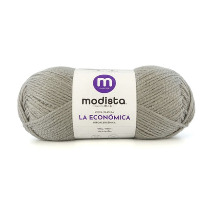 Gris Topo Lana La Economica Modista 100g - Económica para Tejido Palillo y Crochet