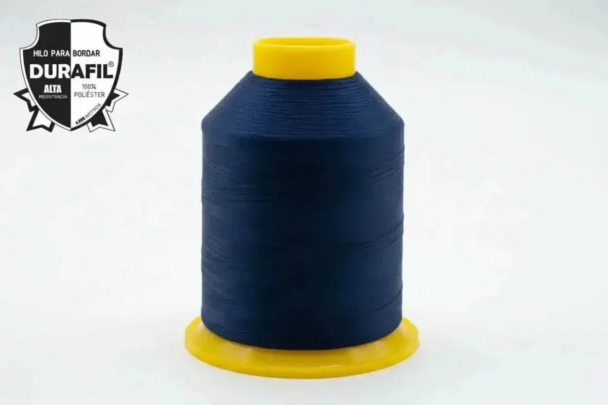 Hilo Bordadora Durafill 4000m Azul Marino para Bordados Precisos