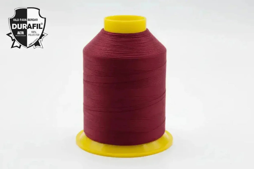Hilo Bordadora Durafill 4000m Burdeos para Bordados de Calidad