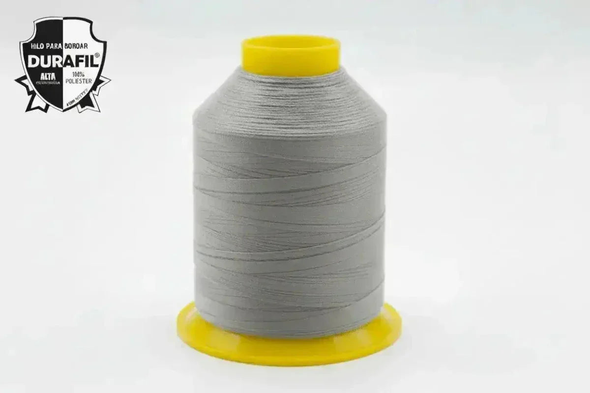 Hilo Bordadora Durafill 4000m Gris Perla para Bordados de Calidad