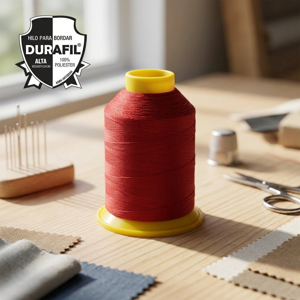 Hilo Bordadora Durafill 4000 m Rojo Poliéster para máquina de coser — Tiendas Lupe Chile Imagen principal del producto