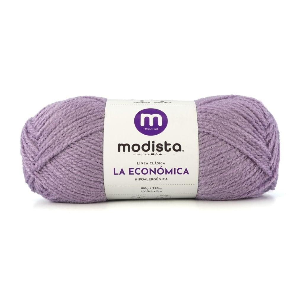 Lavanda Lana La Economica Modista 100g - Económica para Tejido Palillo y Crochet
