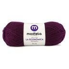Morado Berenjena Lana La Economica Modista 100g - Económica para Tejido Palillo y Crochet